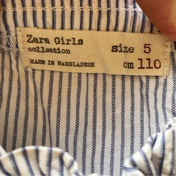 Zara Girls Collection Off Shoulder Strap Ruffle Blouse Top Shirt  Embroidered 5 - Picture 3 of 12